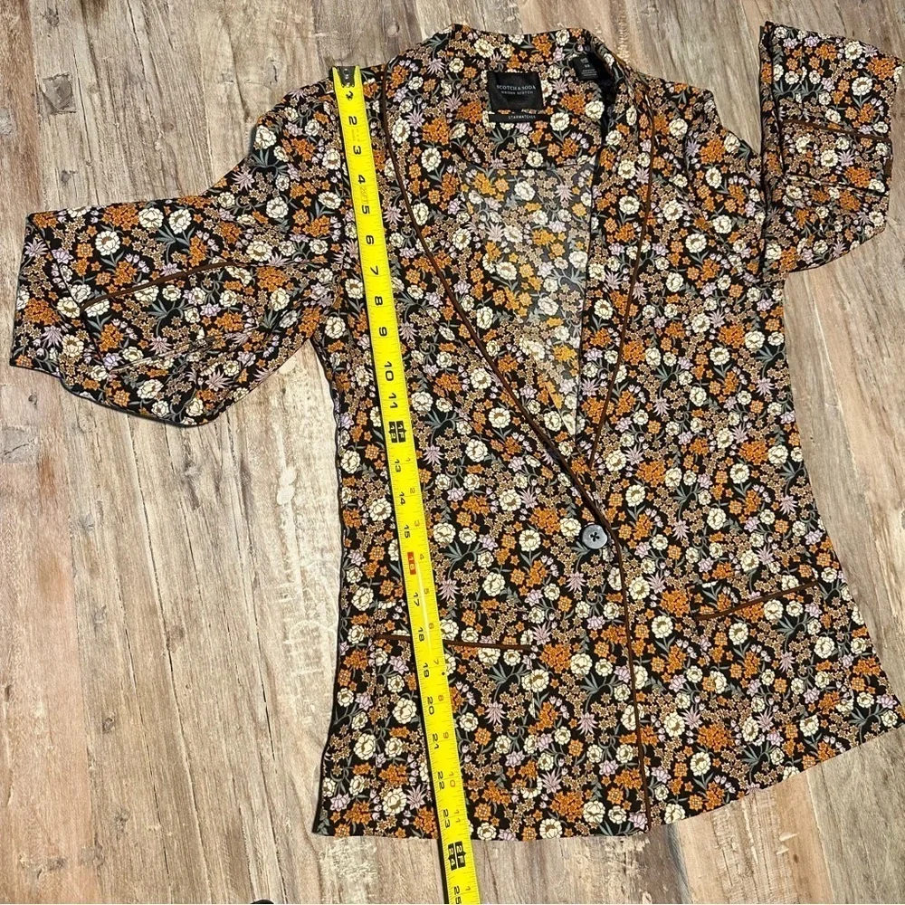 Scotch & Soda Floral Print Pyjama Blazer Multicolor Size XS Cottagecore NWOT